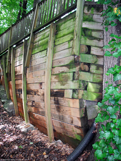 Wood Retaining Wall Failing